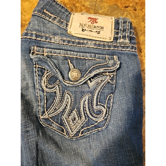 Mek Denim Oaxaca Capri Jeans Womens 27 Embroidered Button Flap Pockets‎ (J250) - Picture 2 of 8